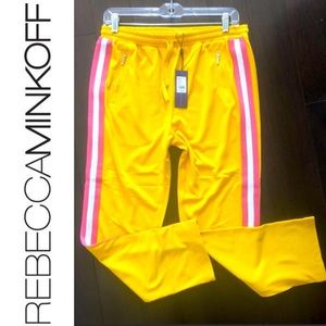 REBECCA MINKOFF Jolie Pant Yellow Multi Stripe XS!